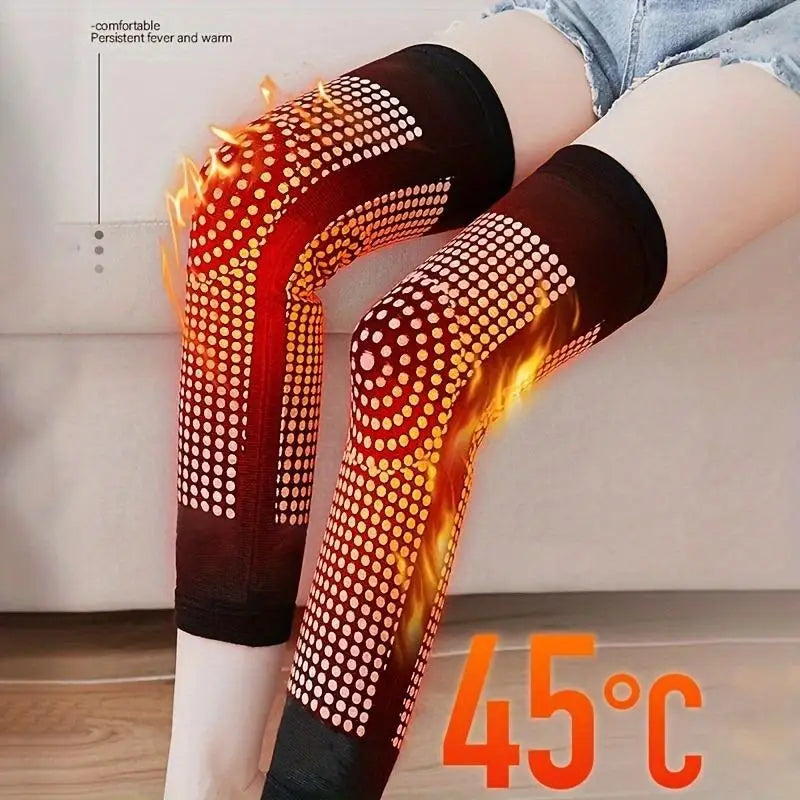 Premium Mugwort Extended Knee Brace, Latex Construction, Self-Heating Warmth, Relieves Knee Pain & Protects Ligaments