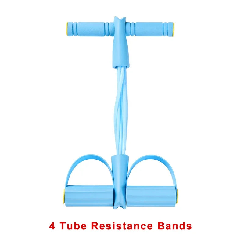 4-Niveaus Weerstandsband Spanner met Antislip Handvatten - Fitnessapparaat voor Thuis voor Buikspiertraining Yoga Abdominaal