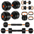 20Lbs Adjustable Dumbbell Set, Versatile Weight Combination With Connectors ToSupport 4-In-1 Design: Dumbbells, Barbells, Kettlebells And Push-Up Stand - Perfect ForHome Gym