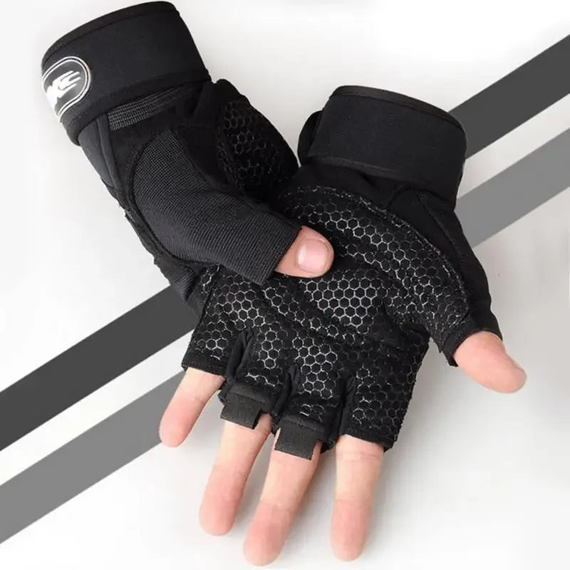Gym Fitness Gloves Heavyweight Training Men Women Non-Slip Bodybuilding Workout Glove Extended Wrist Guard Weight Lifting Gloves