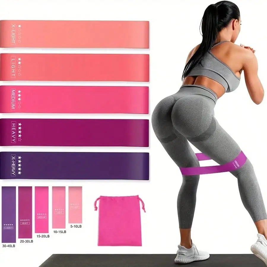 5pcs/Set Resistance Strap, Pull-Up Strap, Pull-Up Assist Strap, Exercise Strap, Sports Strap, Leg Resistance Strap, Exercise, Muscle Training, Body Shaping, Male And Female