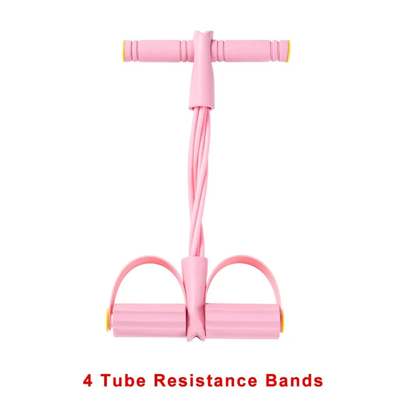 4-Niveaus Weerstandsband Spanner met Antislip Handvatten - Fitnessapparaat voor Thuis voor Buikspiertraining Yoga Abdominaal