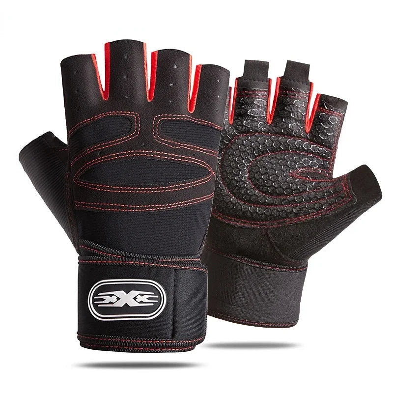 Gym Fitness Gloves Heavyweight Training Men Women Non-Slip Bodybuilding Workout Glove Extended Wrist Guard Weight Lifting Gloves