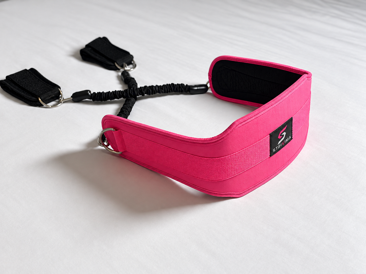 stable-stepper-hottie-pink-treadmill-support-belt-side-angle